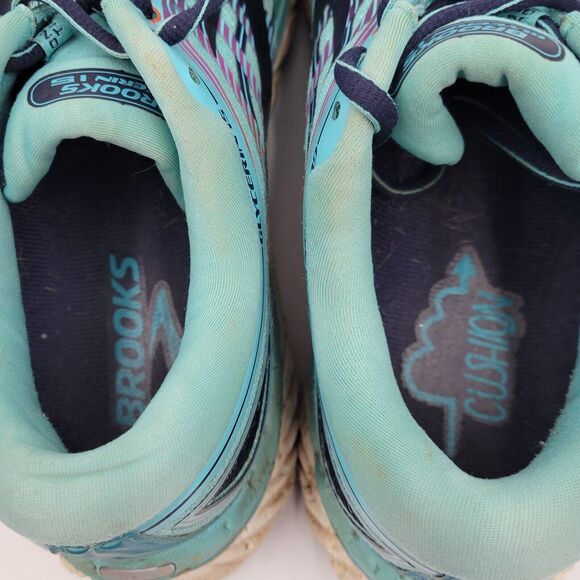 Brooks Glycerin 15 Womens Aqua Blue Size 10 B Running Shoes 1202471B476 READ - Picture 9 of 12